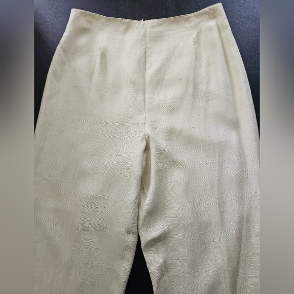 Vintage - Silk Tweeds Cream Pants Suit - Size 14 - Picture 11 of 13